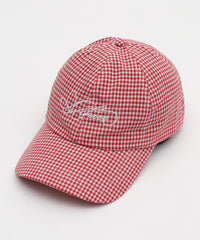 ギンガムチェックロゴキャップ
