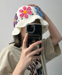 フラワーフリルニットハット
