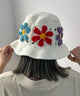 フラワーフリルニットハット