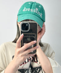 フラワーモチーフロゴキャップ