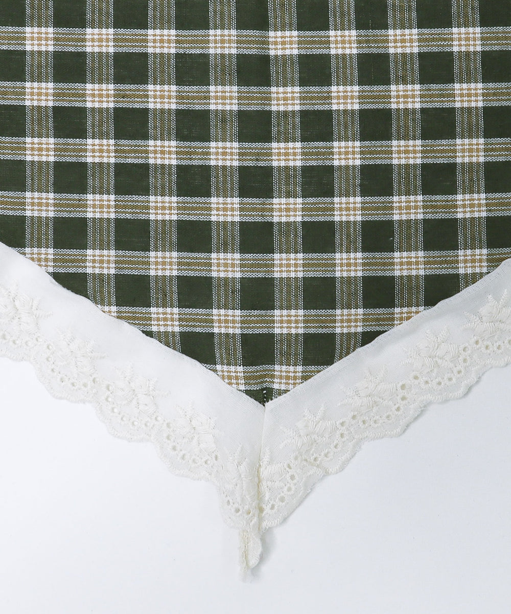 チェックレースラップスカート