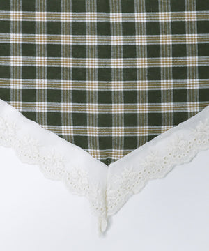 チェックレースラップスカート