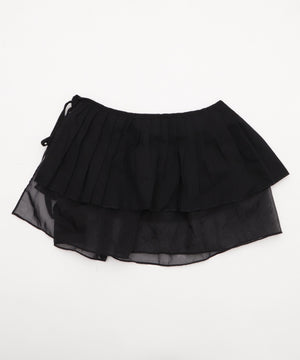 プリーツレイヤードラップスカート