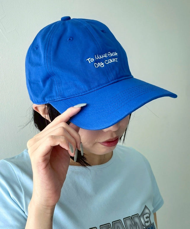 Lフリーハンドロゴキャップ/ブルー