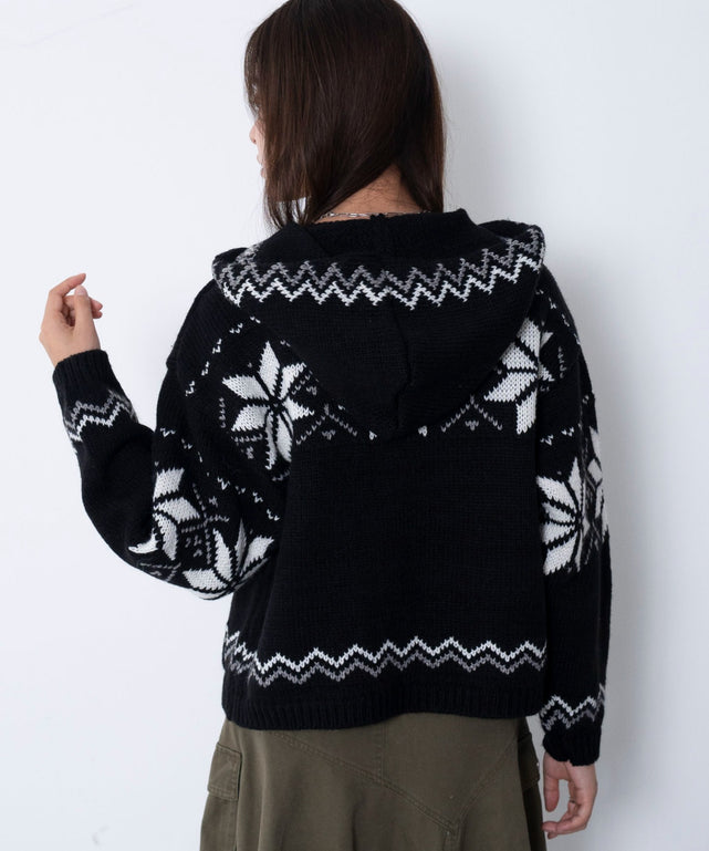 雪柄ZIPフードカーディガン｜WEGO（ウィゴー） – WEGO ONLINE STORE