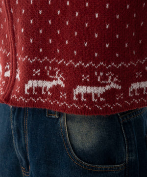 ユキガラダブルジップカーデ