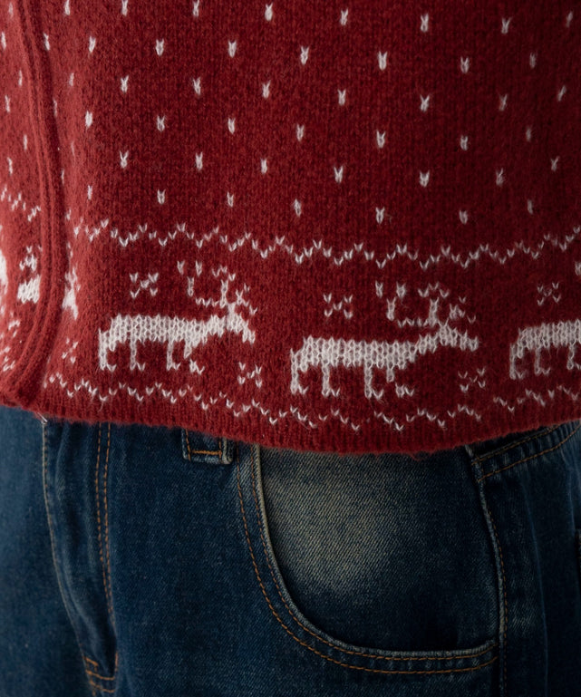 ユキガラダブルジップカーデ