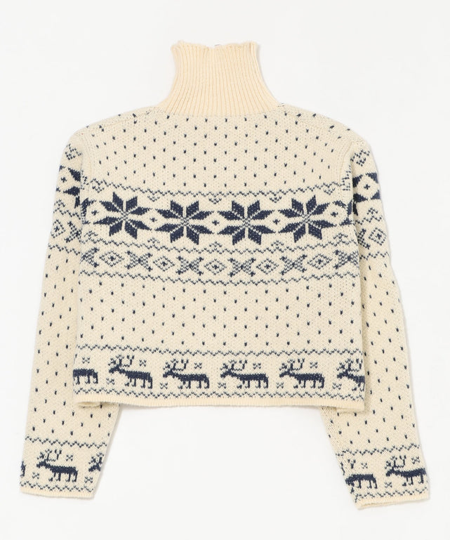 ユキガラダブルジップカーデ