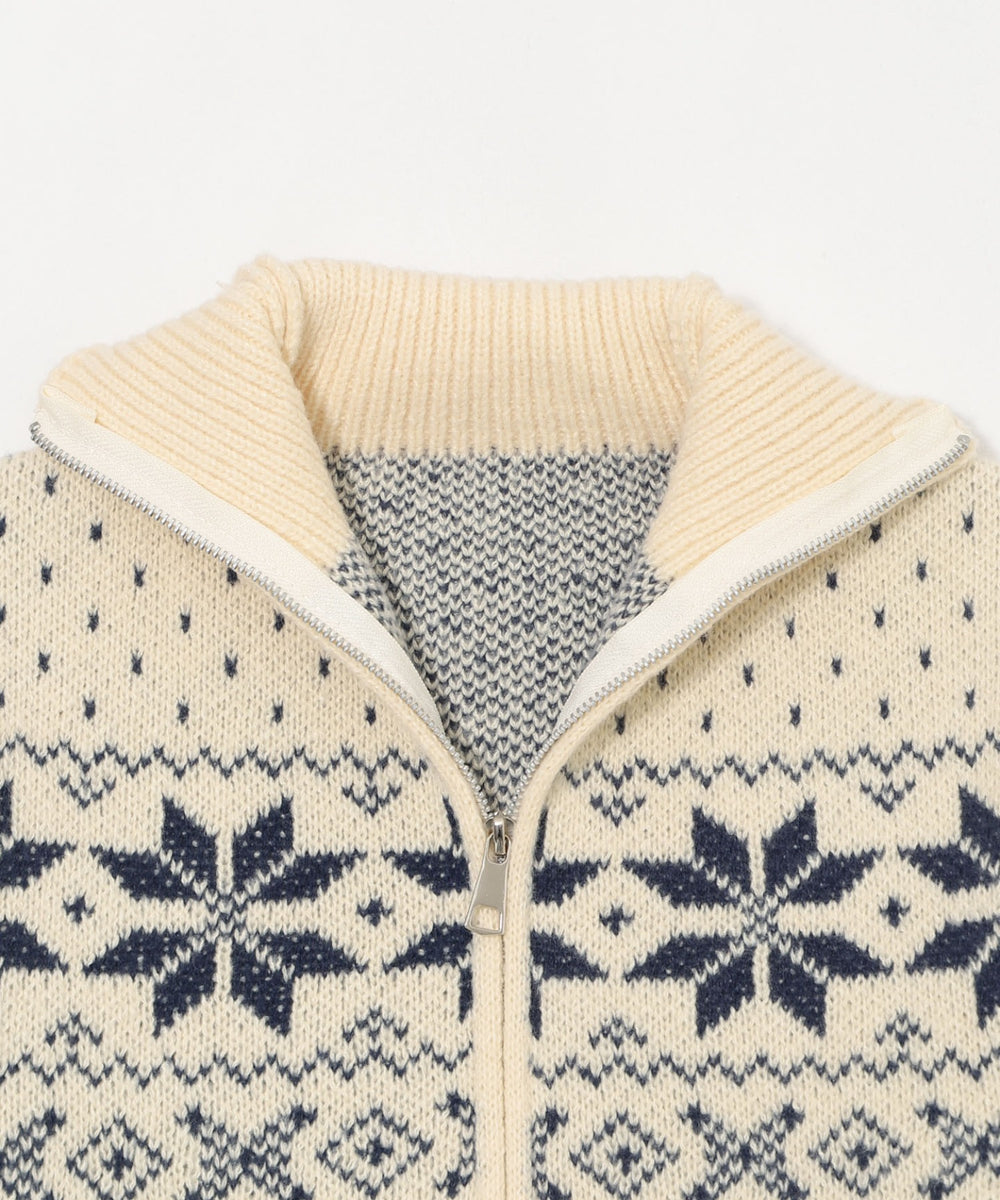 ユキガラダブルジップカーデ