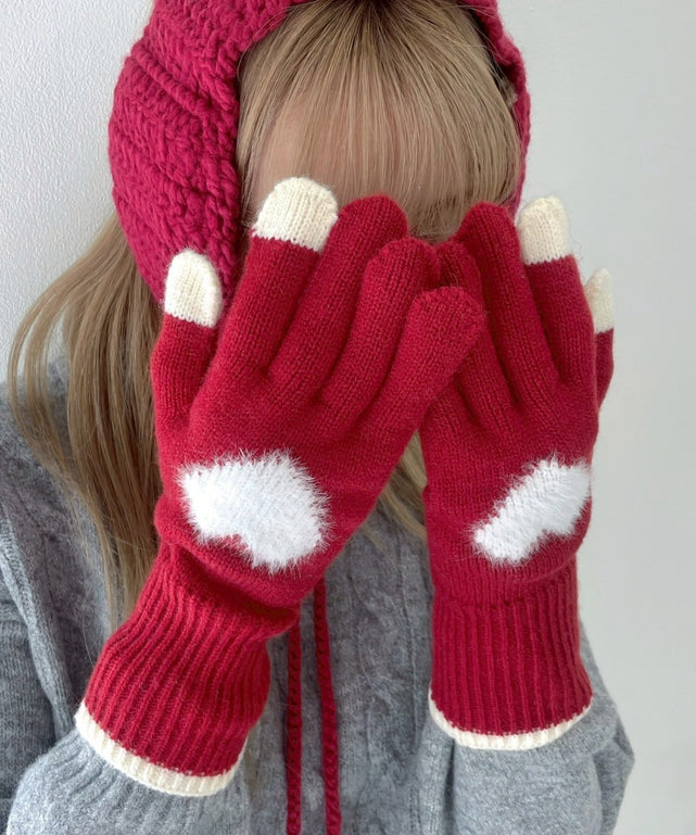 ハートデザイングローブ/レッド