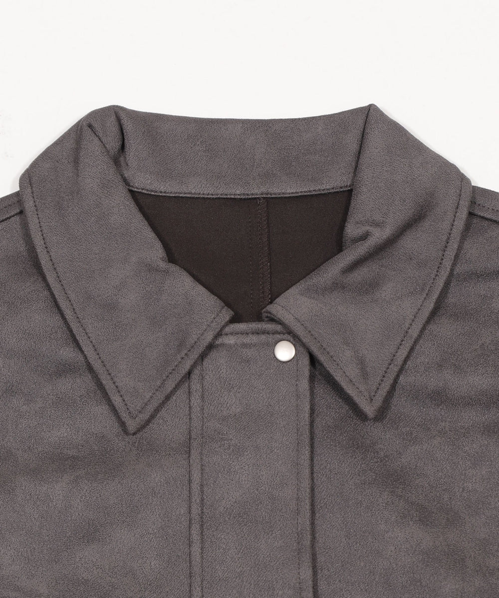 ヴィンテージスウェードステンカラーブルゾン