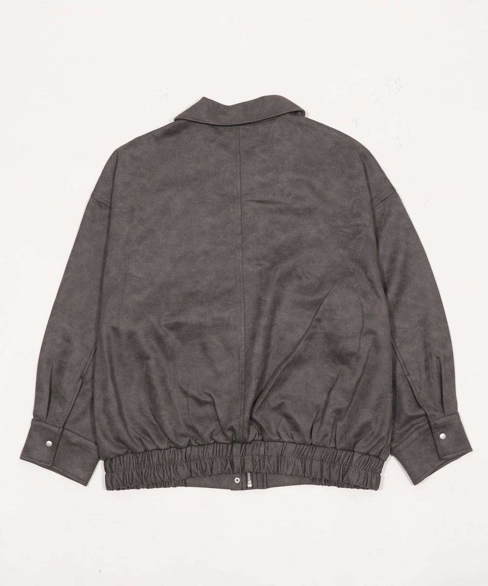 ヴィンテージスウェードステンカラーブルゾン