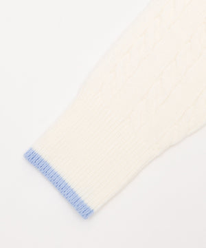 Fファーフードノルディックニットパーカー