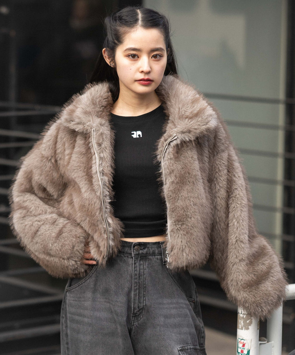 ブラウン　モデル：161cm F着用