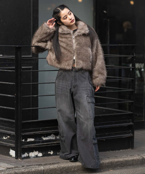 ブラウン　モデル：161cm F着用