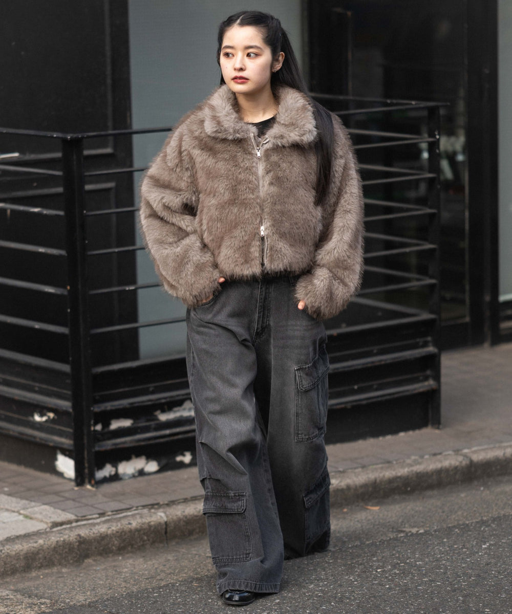 ブラウン　モデル：161cm F着用