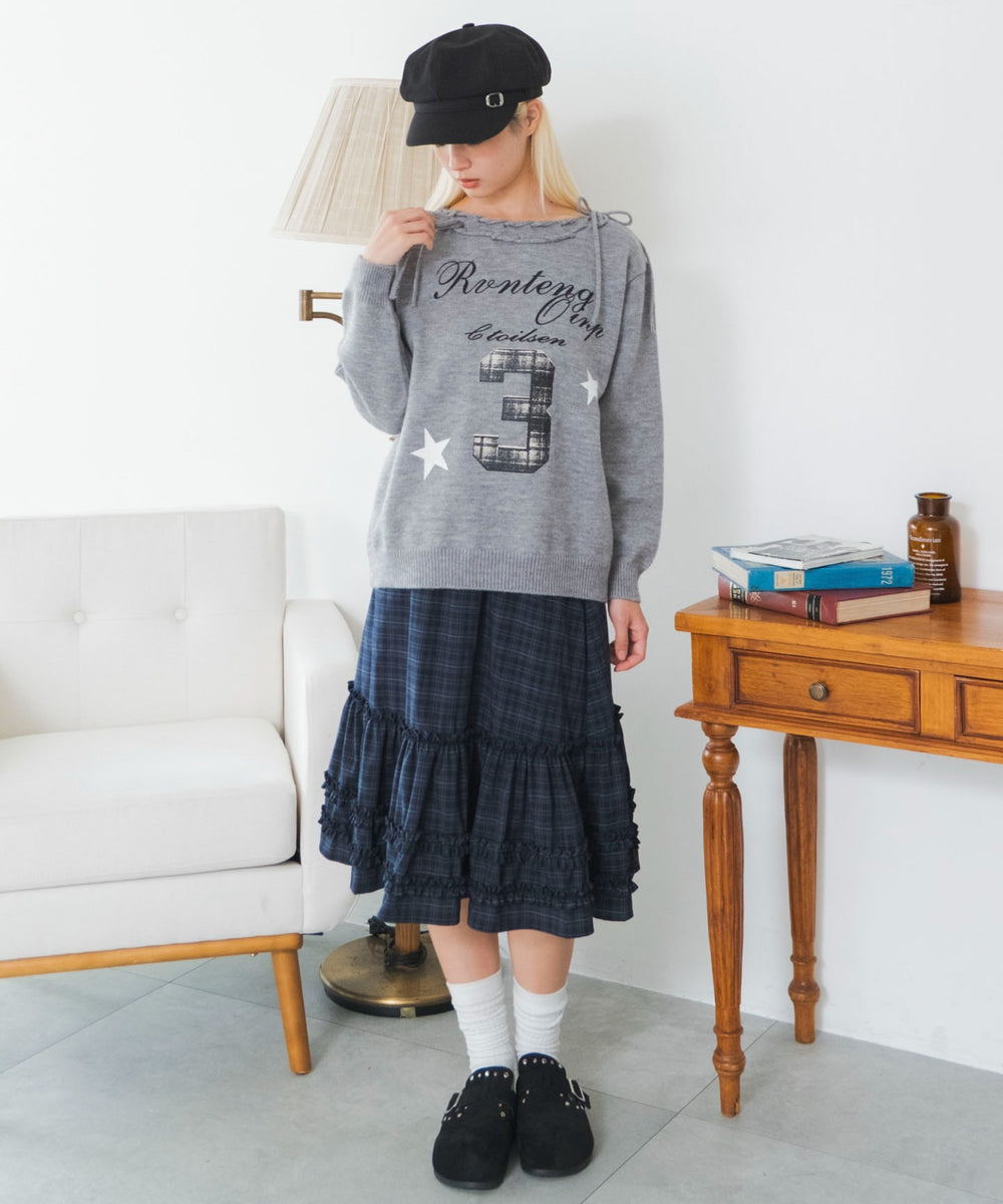 杢グレー　モデル：166cm F着用