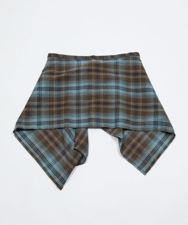 イレヘムチェックラップスカート/ﾌﾞﾙｰﾁｪｯｸ1