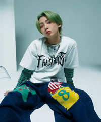 メタルロゴTグラフィックデニムパンツセット