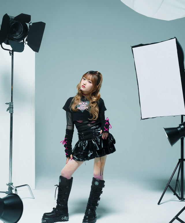 クロスピチTレースアップスカートセット