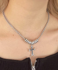 Lリングモチーフボールチェーンネックレス