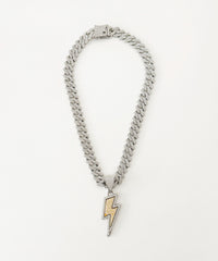 Mモチーフラインストーンネックレス