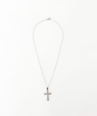 Mラインストーンクロスネックレス