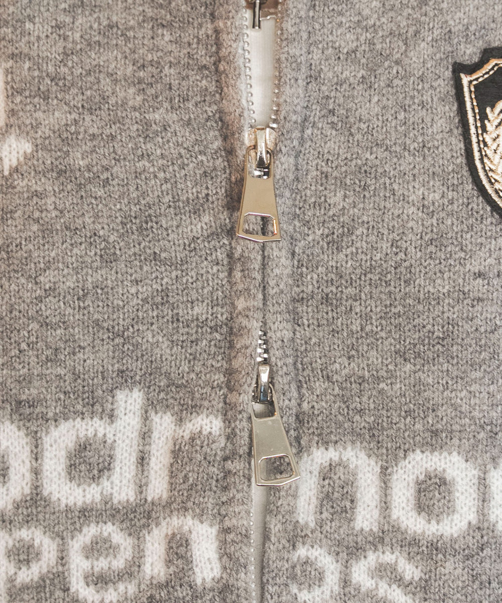 トラックジップニット