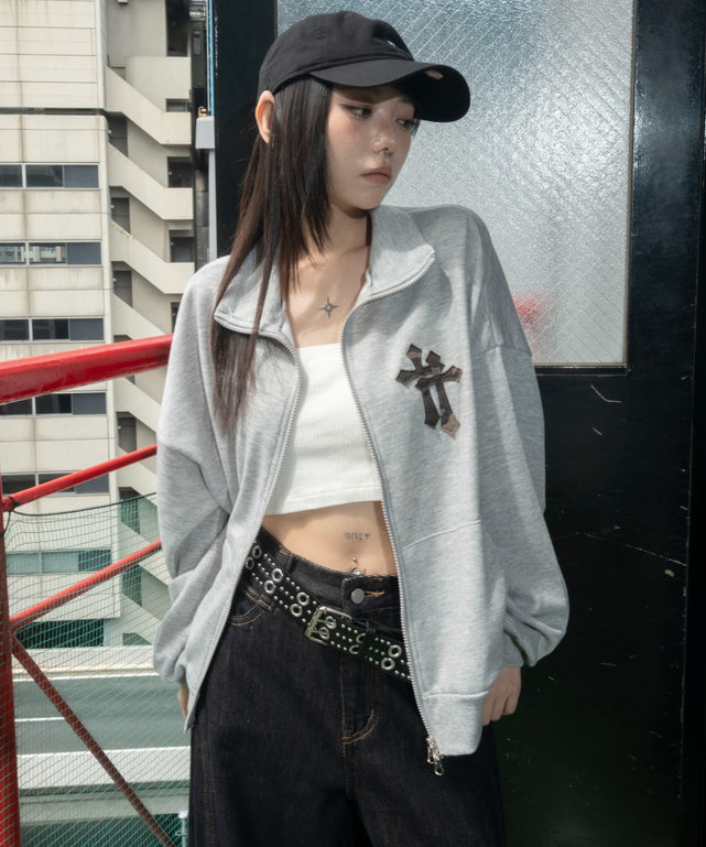杢グレー　モデル：159cm F着用