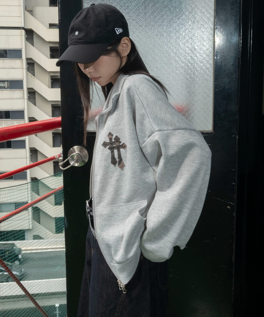 杢グレー　モデル：159cm F着用