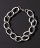 Mステンレスヘビーチェーンブレスレット/ワイドチェーン（柄4）