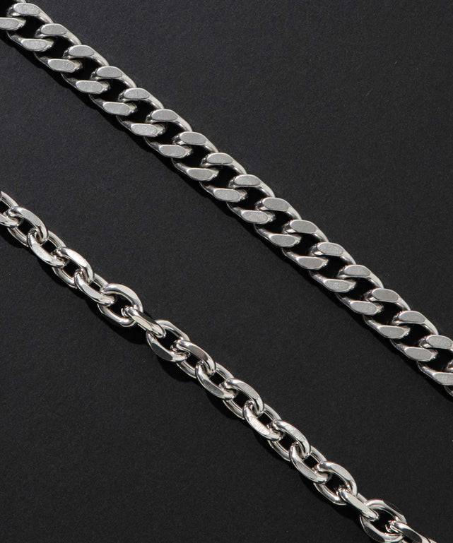 Mステンレスヘビーチェーンネックレス