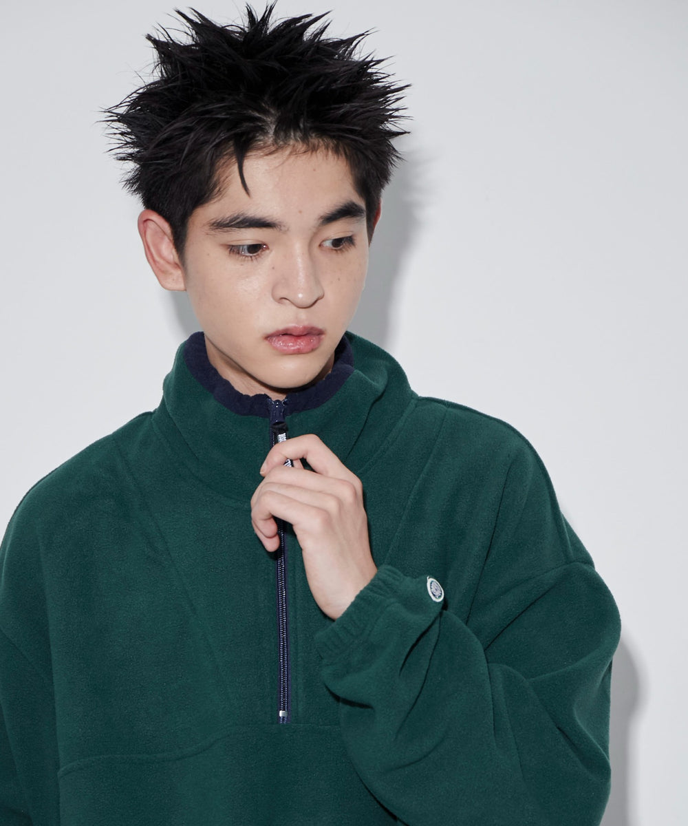 DISCUSフリースハーフジップPO