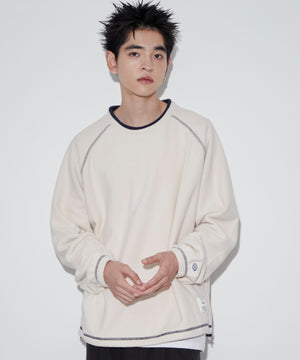 ホワイトアイボリー　モデル：180㎝　L着用