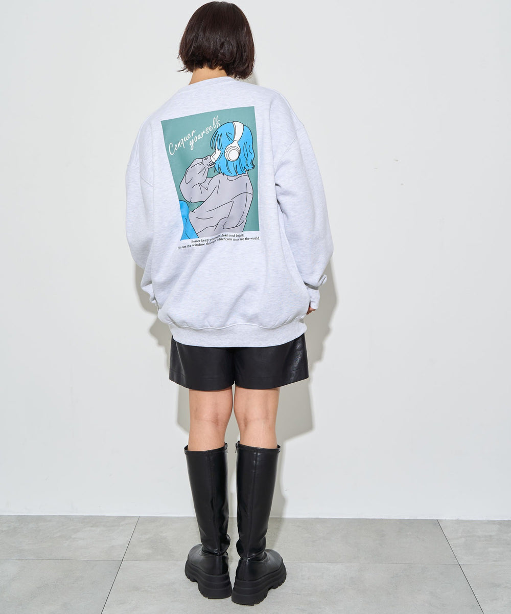 アッシュグレー　モデル:160cm L着用