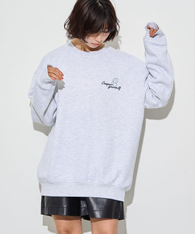 アッシュグレー　モデル:160cm L着用