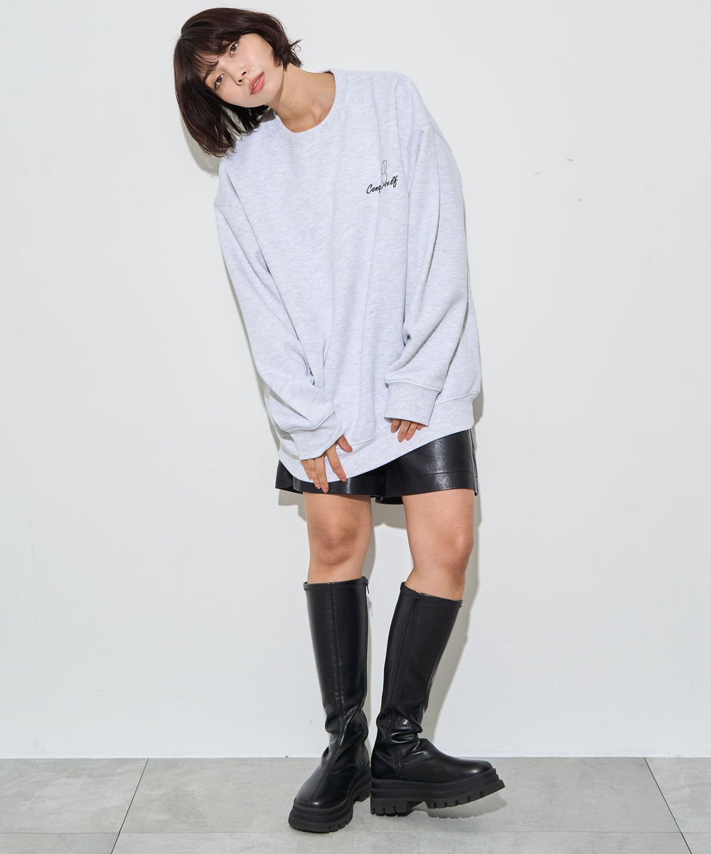 アッシュグレー　モデル:160cm L着用