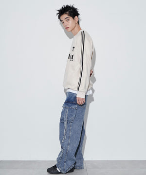 ホワイトアイボリー　モデル：180㎝　L着用