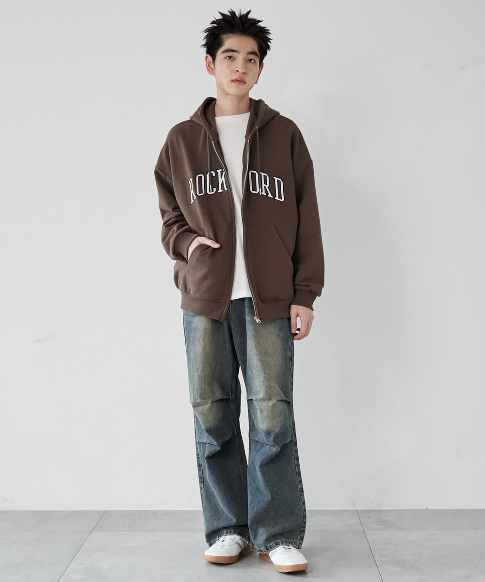 デニム淡加工 モデル：180cm L着用