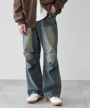 デニム淡加工 モデル：180cm L着用