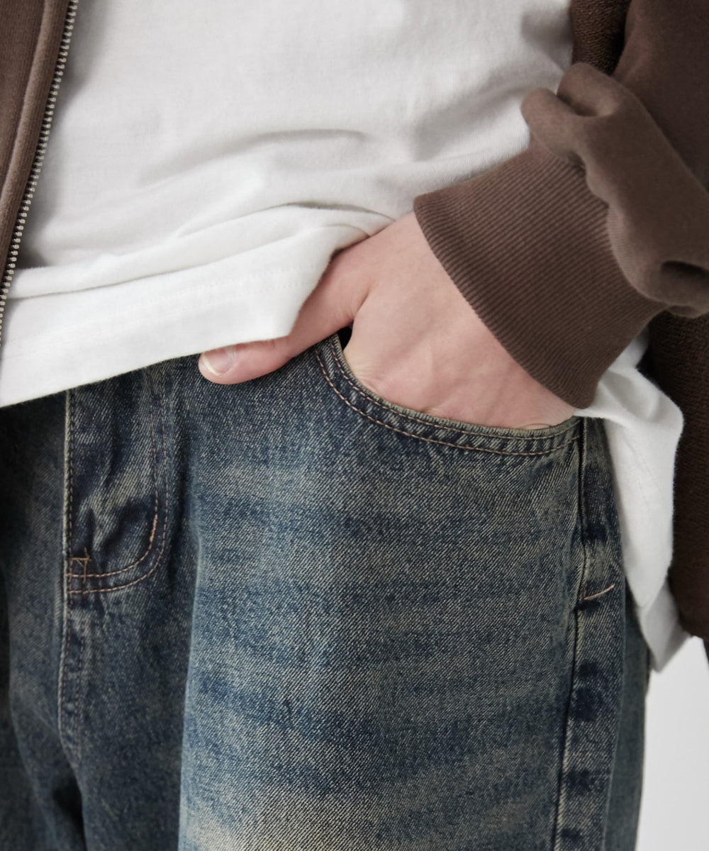 パラシュートデニムパンツ