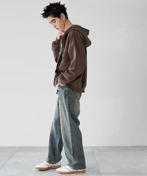 デニム淡加工 モデル：180cm L着用