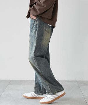 デニム淡加工 モデル：180cm L着用