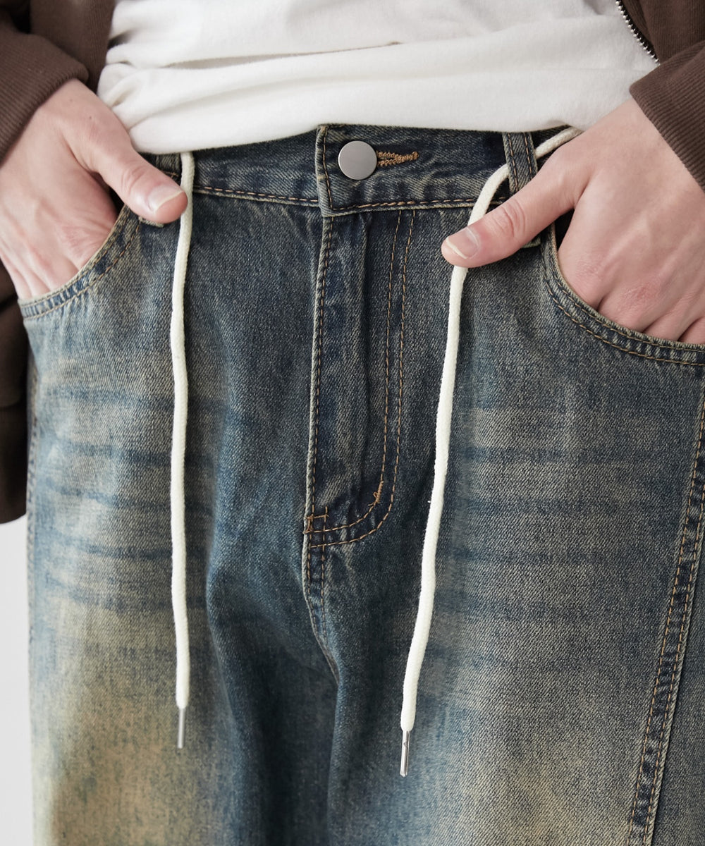 スウィッチングデニムパンツ