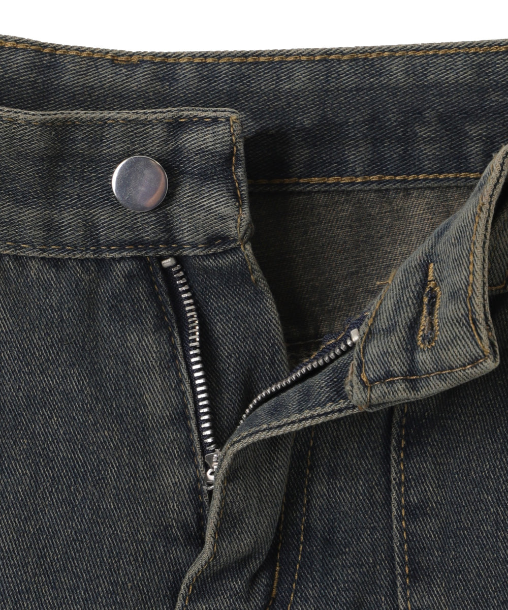 ウォッシュデニムカーゴパンツ