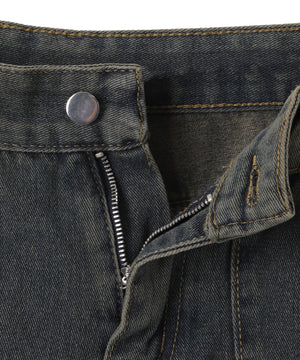 ウォッシュデニムカーゴパンツ