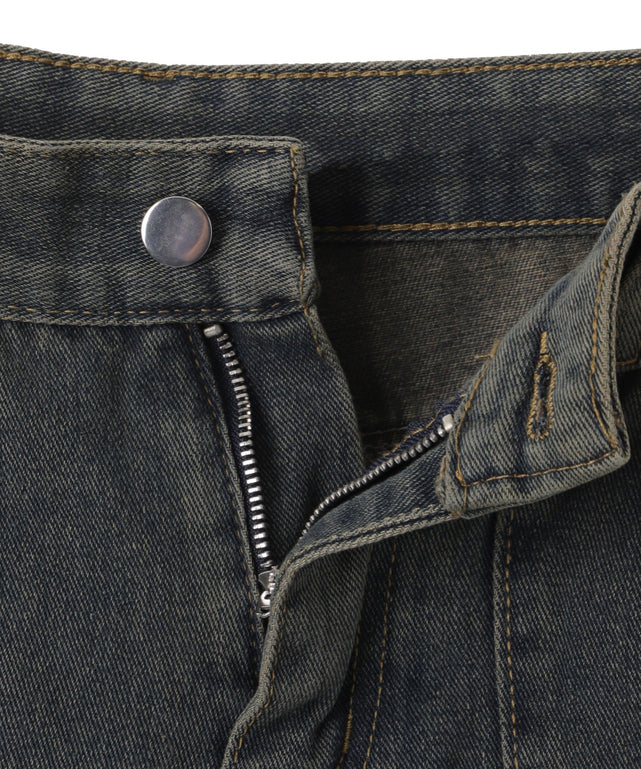 ウォッシュデニムカーゴパンツ