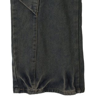 ウォッシュデニムカーゴパンツ