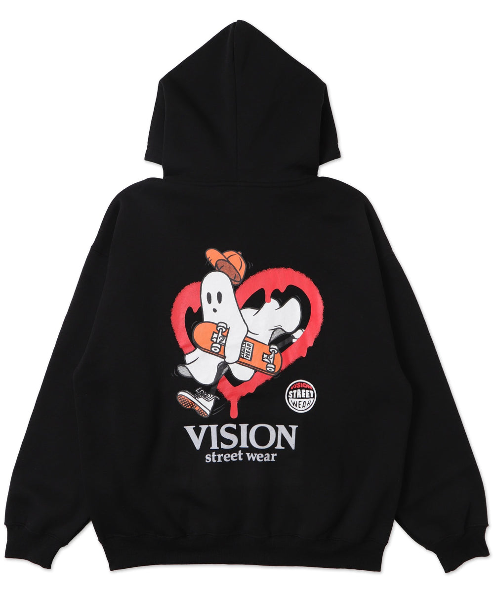 VISIONゴーストグラフィックプルパーカー
