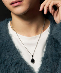 MニュアンスストーンネックレスST